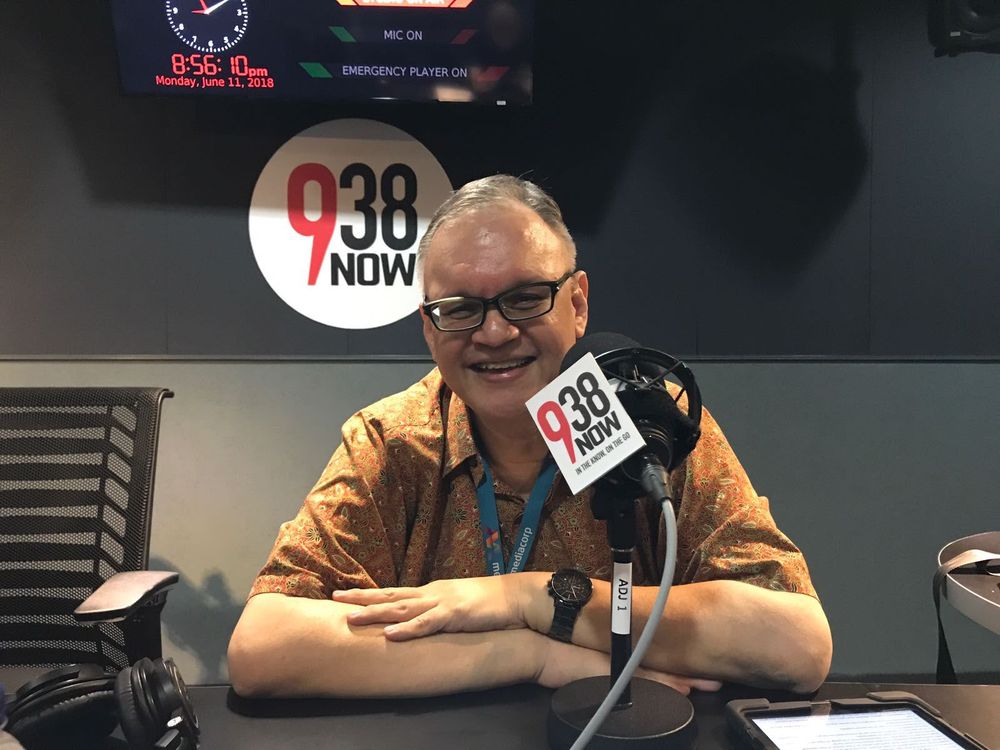 Ian in the 938NOW radio studio in 2018