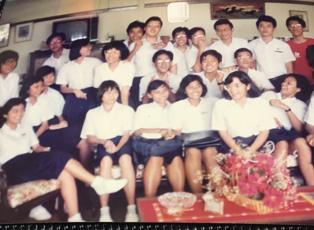 Ian's students from his early teaching years