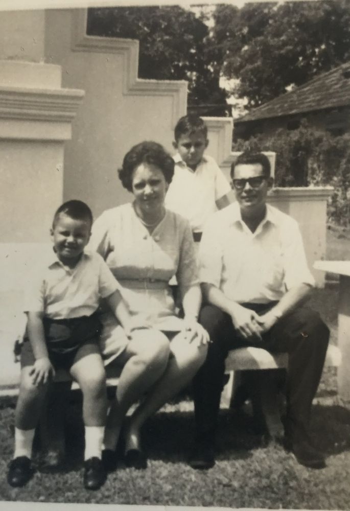 Young Ian, front left, with his family in the 1960s